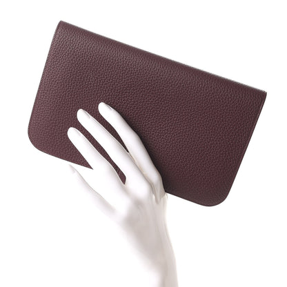 Hermes Togo Dogon Duo Wallet Bordeaux 2 of 12