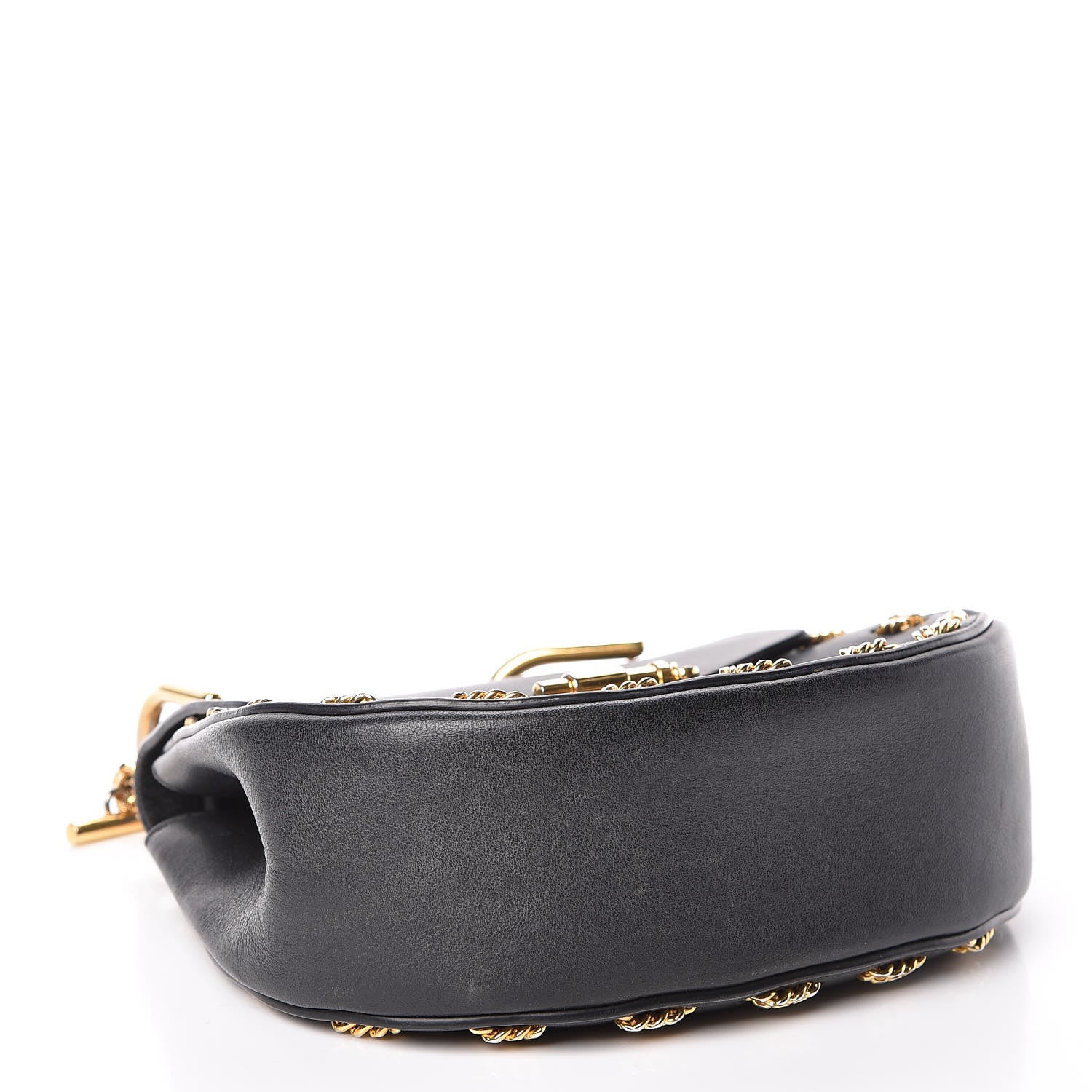 Chloe Calfskin Mini Drew Chain Shoulder Bag Black 4 of 14