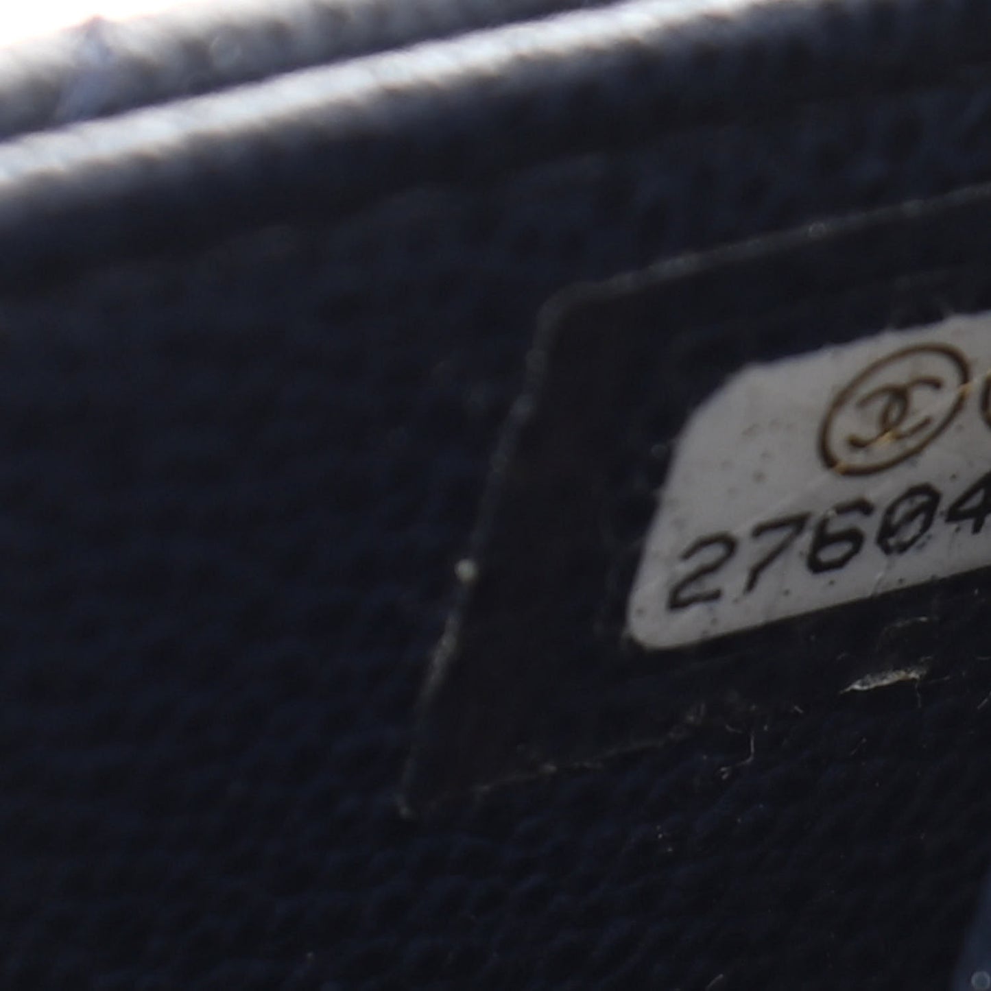 Grained Calfskin Quilted CC Box Clutch With Chain Navy
