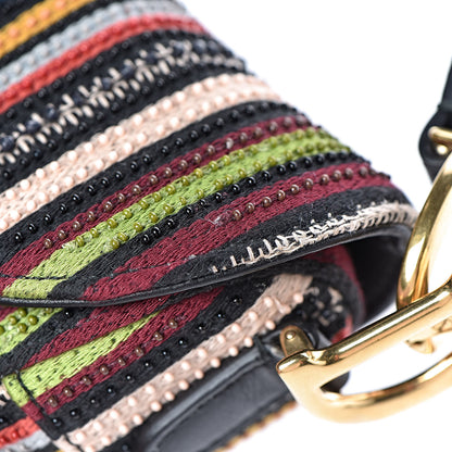 Christian Dior Canvas Embroidered Mini Saddle Bag Multicolor 10 of 13