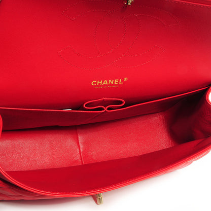 Chanel Lambskin Quilted Jumbo Double Flap Red 6 of 8