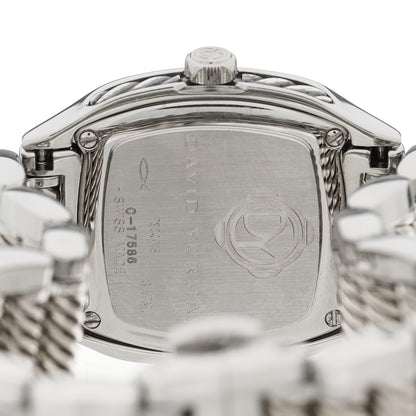 David Yurman Stainless Steel Diamond Mother of Pearl 25mm Thoroughbred Quartz Watch 4 of 4