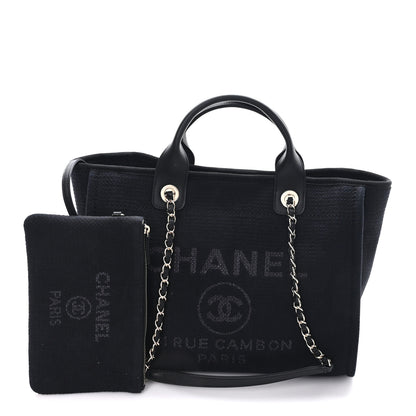 Chanel Mixed Fibers Small Deauville Tote Black 3 of 11