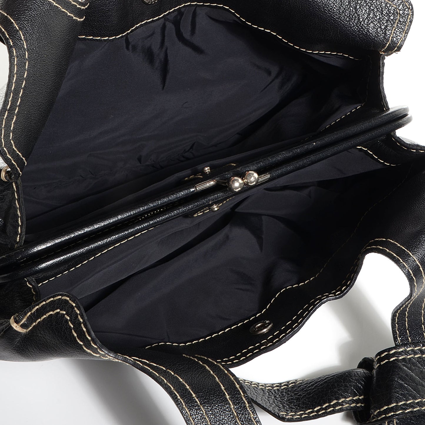 Buffalo Leather Tote Nero Black