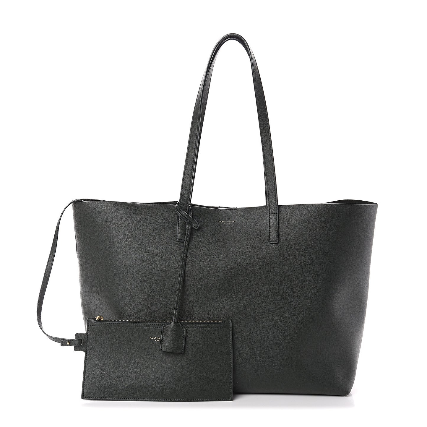 Calfskin Large Shopping Tote Dark Green