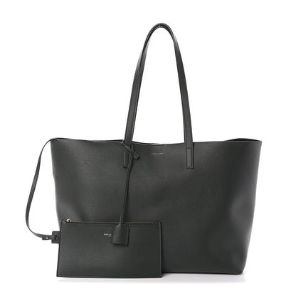 Saint Laurent Calfskin Large Shopping Tote Dark Green 1 of 8