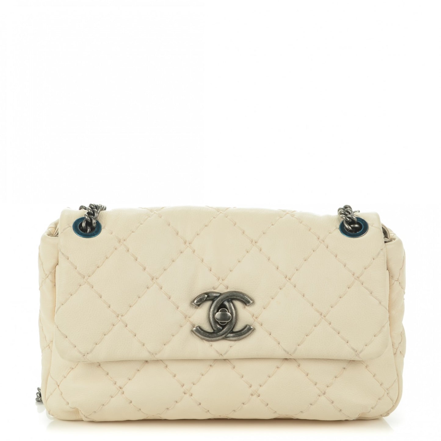 Calfskin Ultimate Stitch Flap White