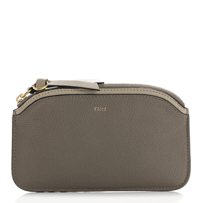Chloe Grained Calfskin Purse Wallet Motty Grey 1 of 9
