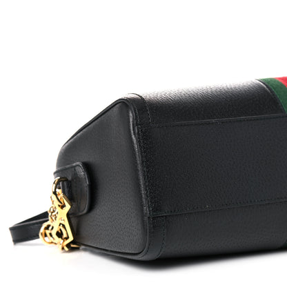 Gucci Textured Dollar Calfskin Web Medium Ophidia Boston Black 9 of 16