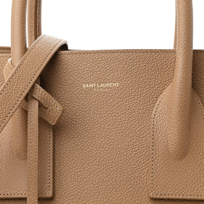 Saint Laurent Grained Calfskin Small Sac De Jour Deep Beige 9 of 13