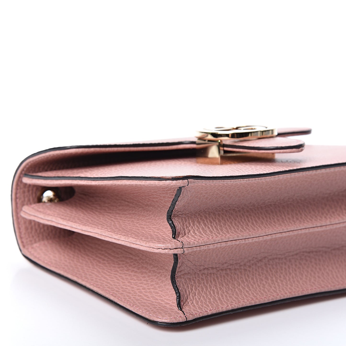 Dollar Calfskin Small Interlocking G Shoulder Bag Soft Pink
