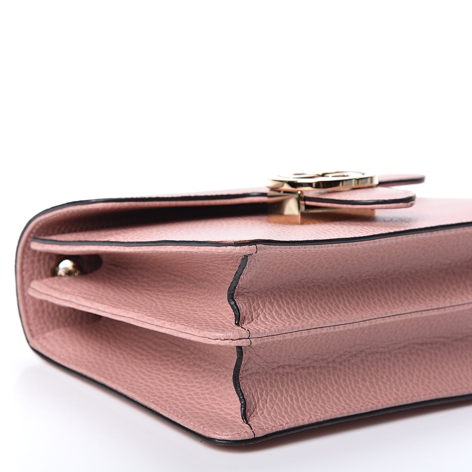 Gucci Dollar Calfskin Small Interlocking G Shoulder Bag Soft Pink 8 of 9