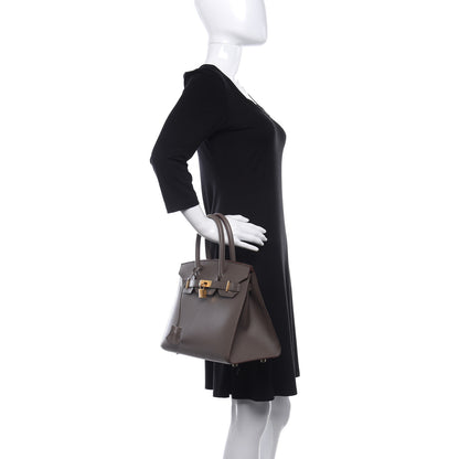 Hermes Epsom Birkin Sellier 30 Etain 2 of 12