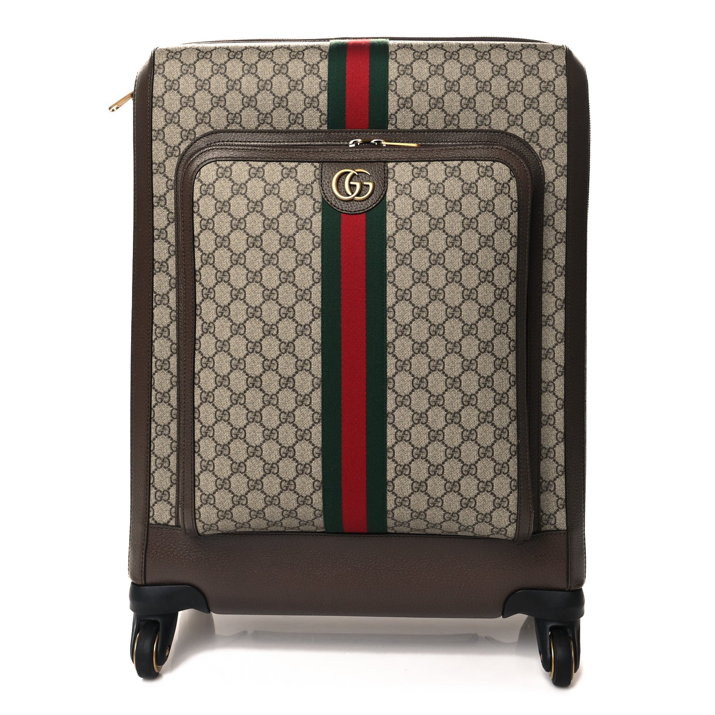 GG Supreme Monogram Web Medium Savoy Trolley Beige Ebony