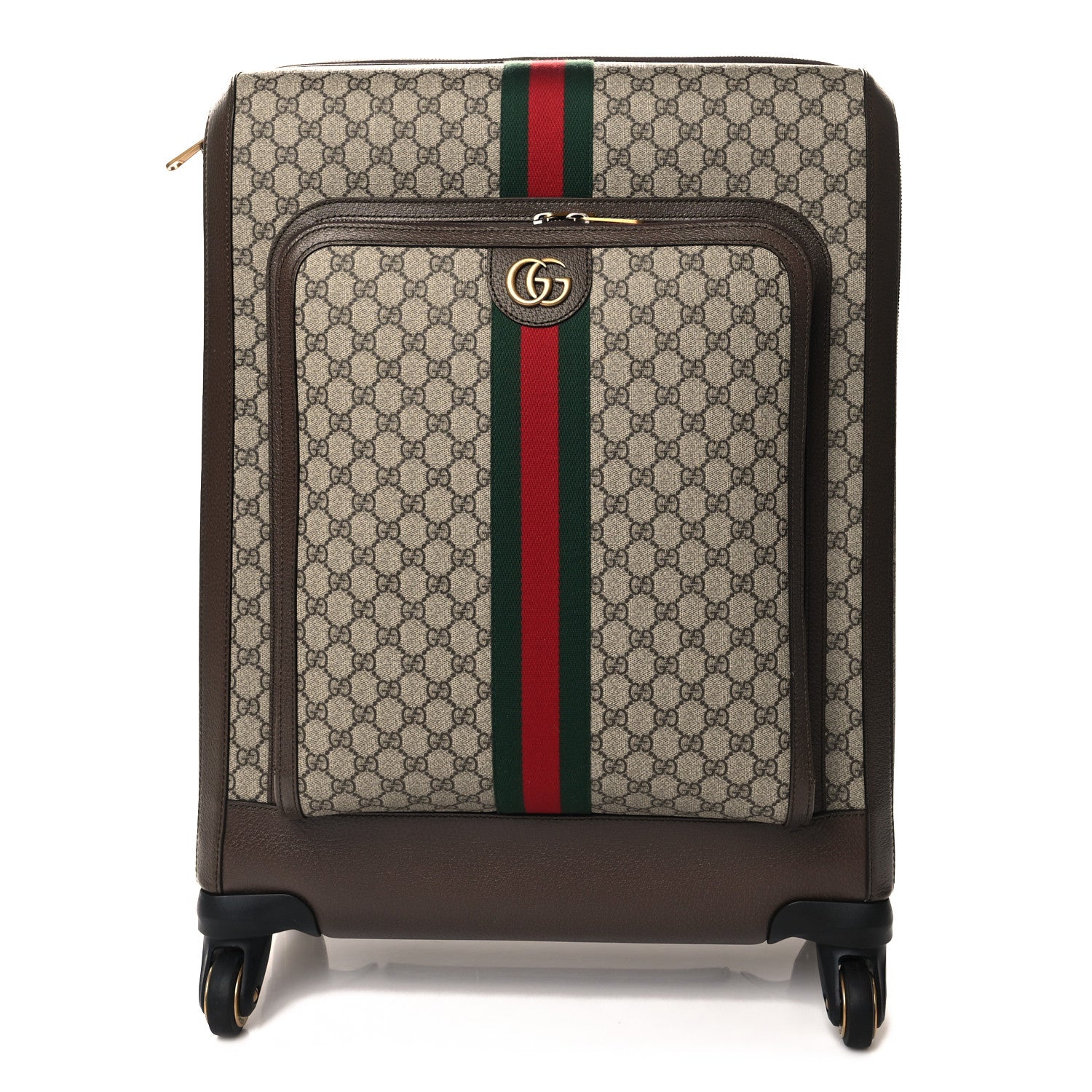 Gucci GG Supreme Monogram Web Medium Savoy Trolley Beige Ebony 1 of 9