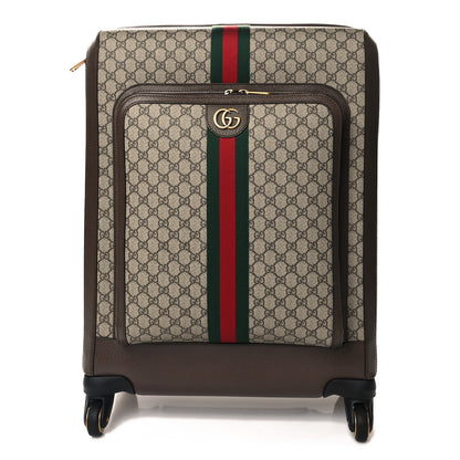 Gucci GG Supreme Monogram Web Medium Savoy Trolley Beige Ebony 1 of 9