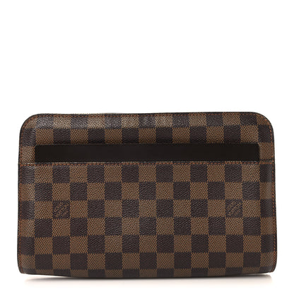 Louis Vuitton Damier Ebene Pochette Saint Louis Clutch 1 of 7