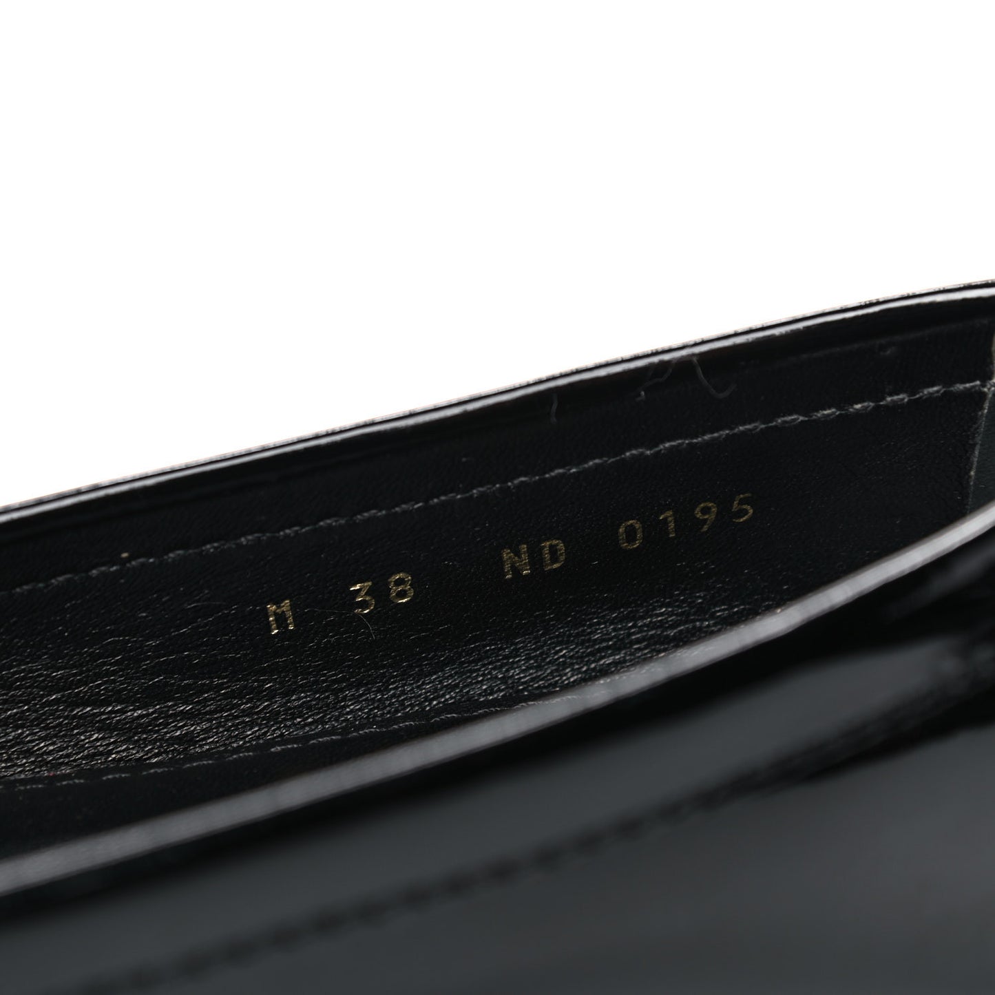 Patent Calfskin Oxford Loafers 38 Black