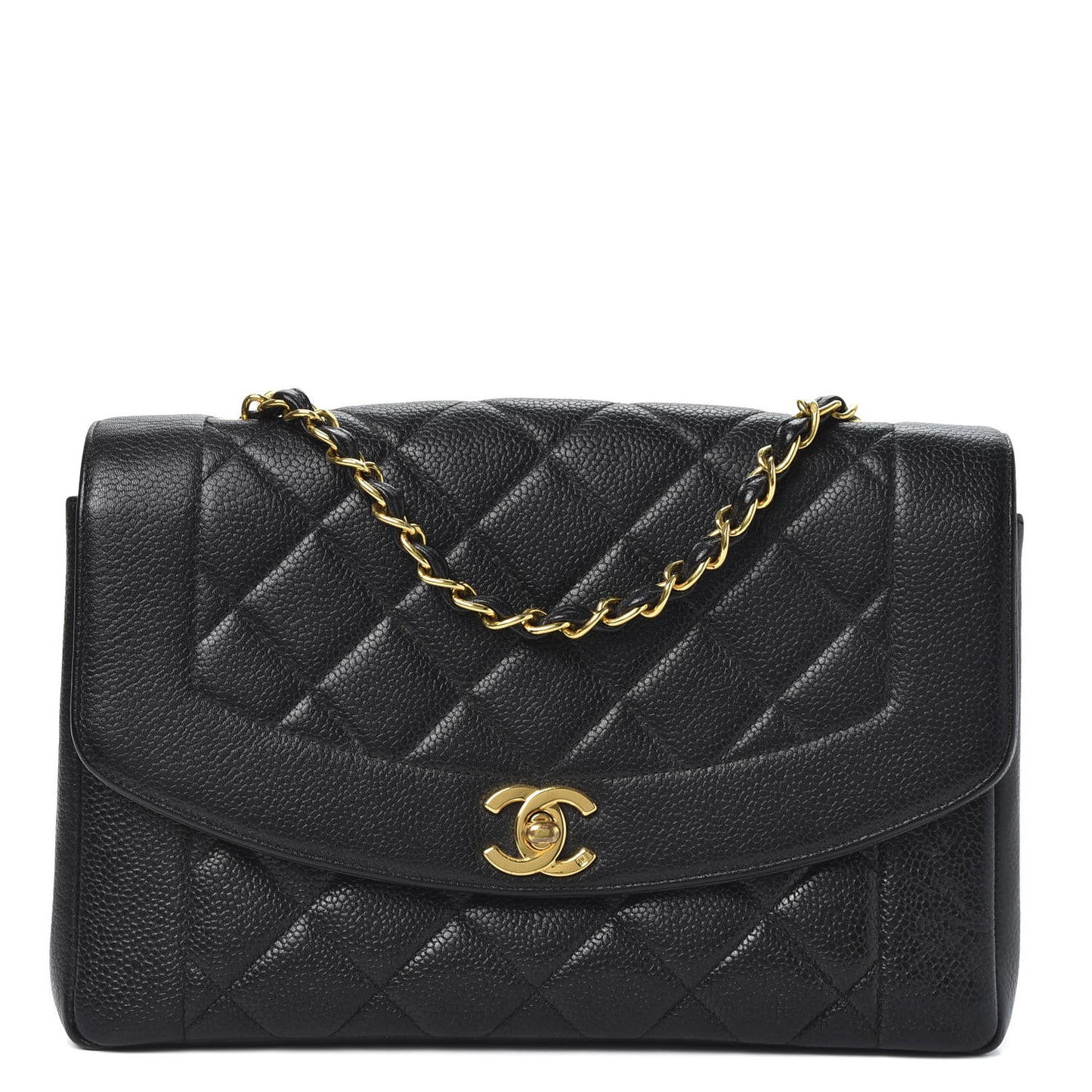 Caviar Quilted Medium Single Flap Black