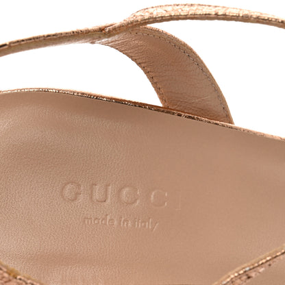 Gucci Galassia GG Marmont Ankle Wrap 75mm Sandals 36.5 Salmone 7 of 8