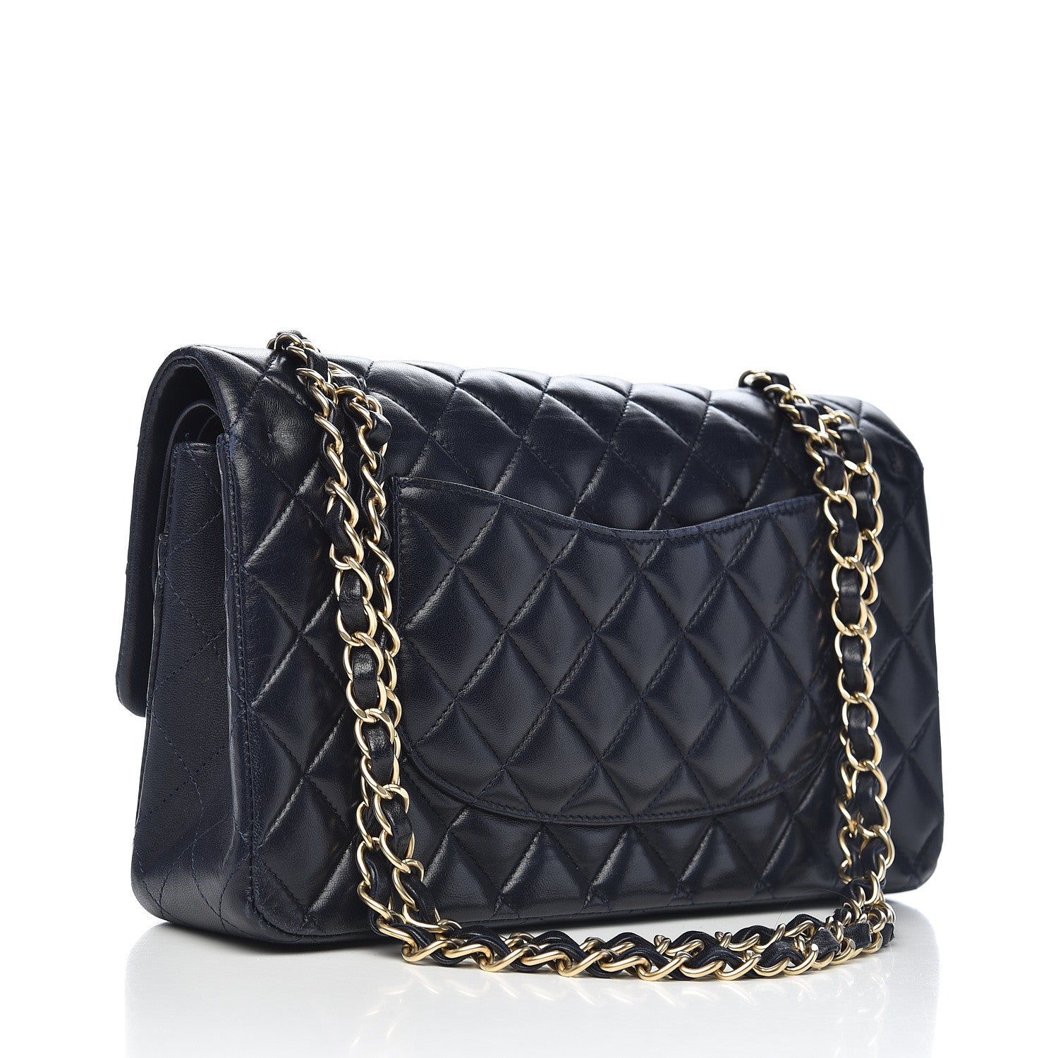 Chanel Lambskin Quilted Medium Double Flap Navy 3 of 19
