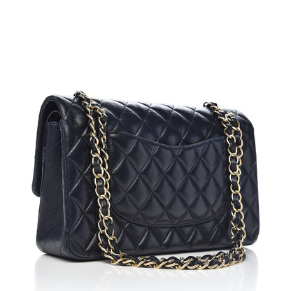 Chanel Lambskin Quilted Medium Double Flap Navy 3 of 19