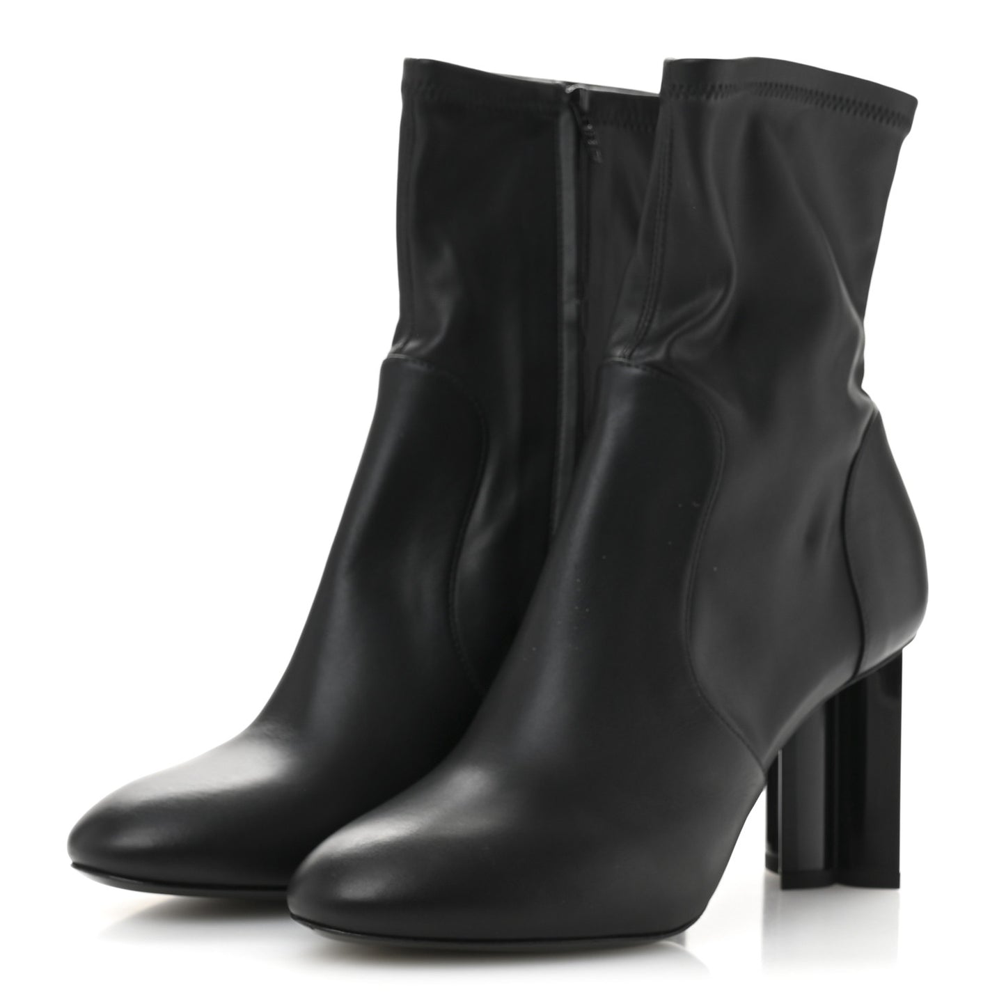 Calfskin Uniformes Silhouette Ankle Boots 37.5 Black
