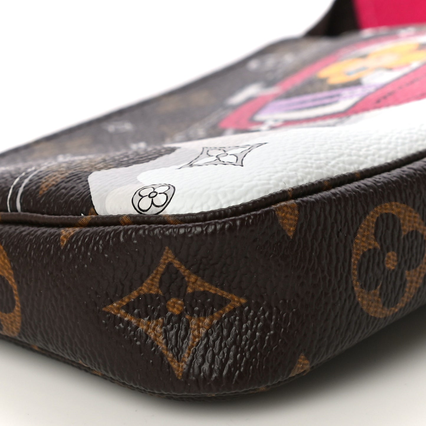 Monogram 2019 Christmas Animation Mini Courchevel Pochette Accessories Fuchsia