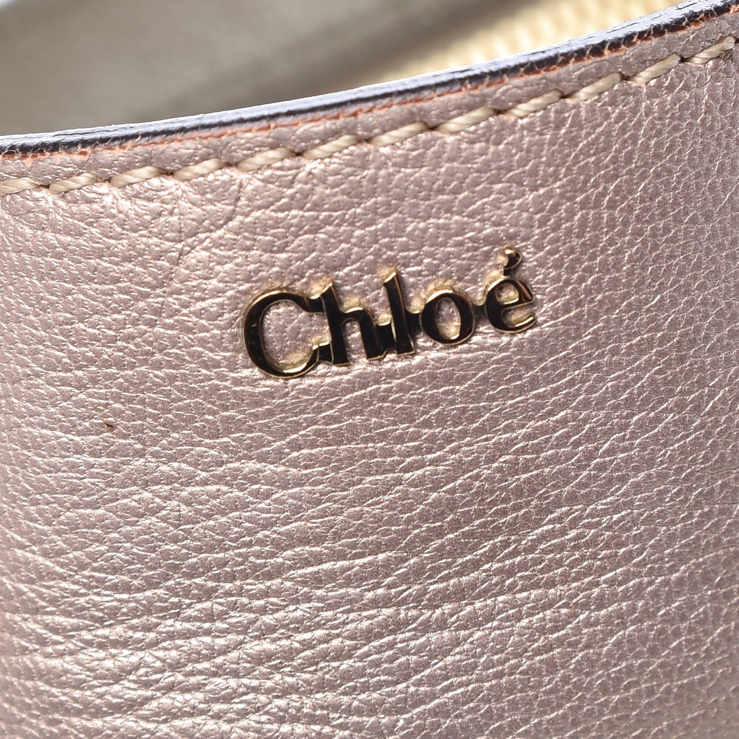 Metallic Calfskin Medium Elsie Satchel Gold Green