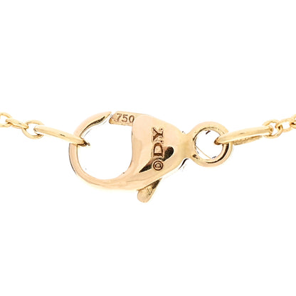 David Yurman 18K Yellow Gold Diamond Cable Collectibles Peace Sign Pendant Necklace 4 of 5