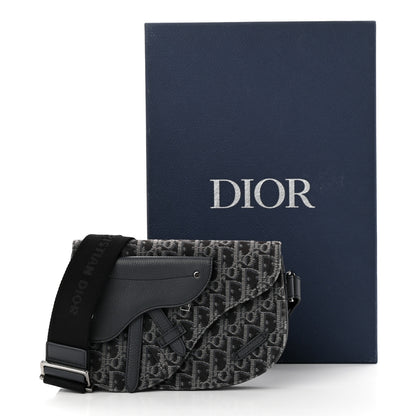 Christian Dior Oblique Saddle Messenger Pouch Black 12 of 12