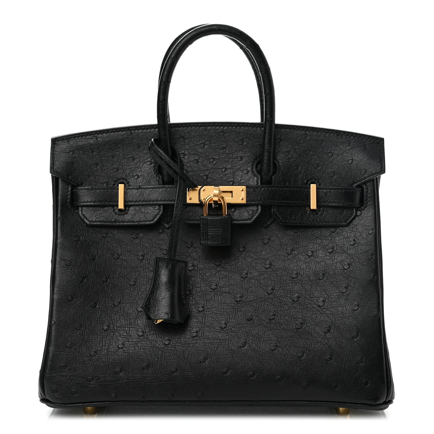 Hermes Ostrich Birkin 25 Black 1 of 14