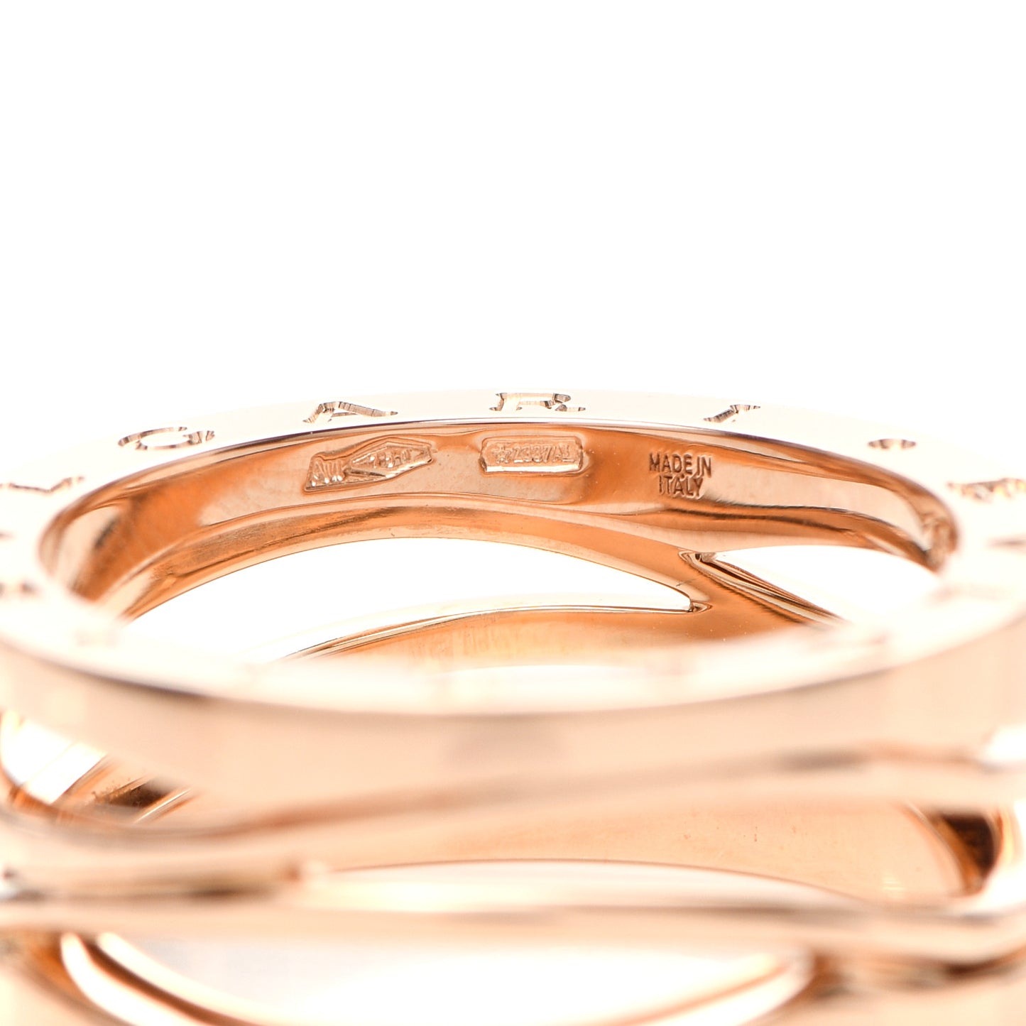18K Rose Gold B.Zero1 Legend Three-Band Ring 58 8.25