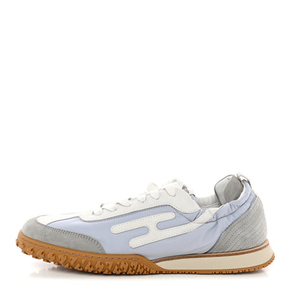Hermes Suede Goatskin Jet Sneakers 39 Gris Arctique Blanc 1 of 8