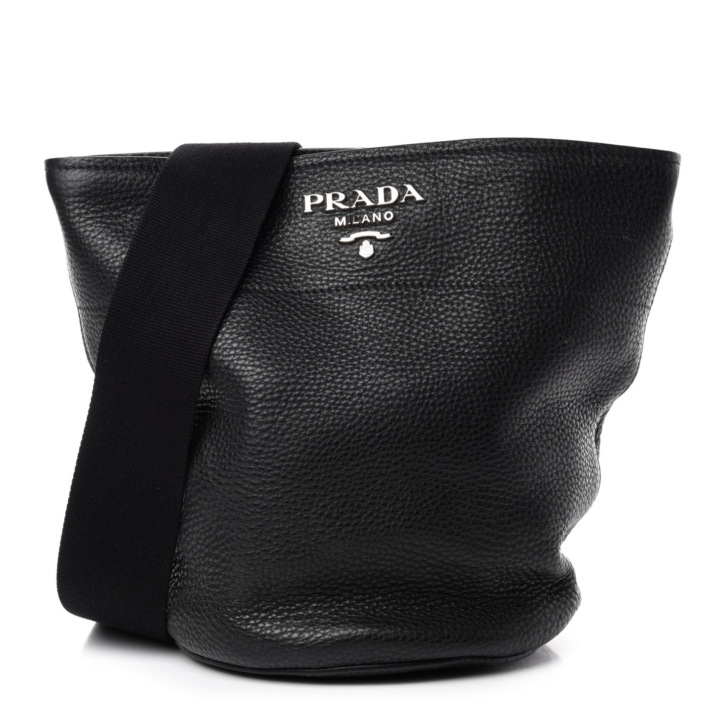 Vitello Daino Bucket Bag Black