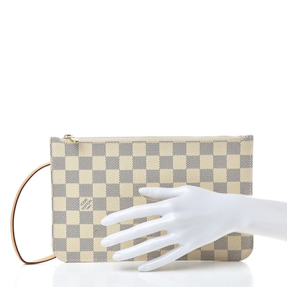 Louis Vuitton Damier Azur Neverfull MM GM Pochette 2 of 12
