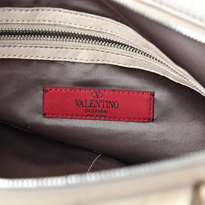 Valentino Garavani Lambskin Ruffle Tote Beige 6 of 19