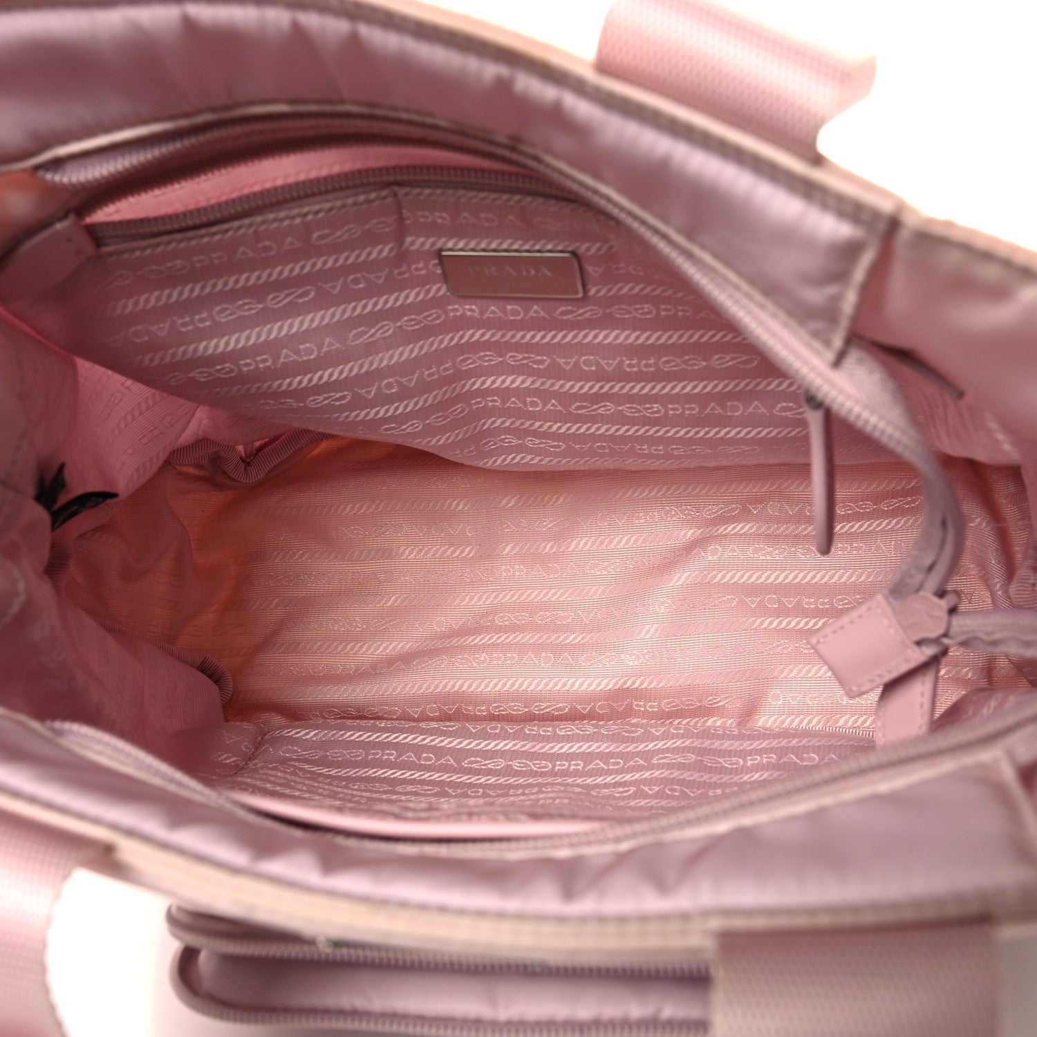 Prada Nylon Front Pocket Bag Pink 5 of 10