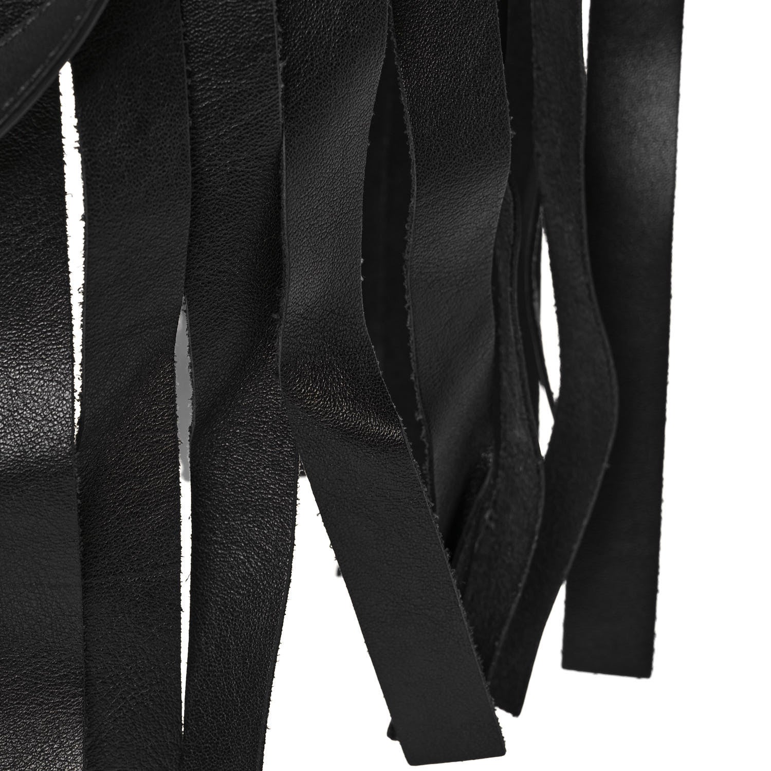 Balenciaga Calfskin XS Fringe Laundry Cabas Black 14 of 14