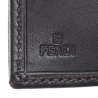 Fendi Zucca Cuoio Lucido Compact Wallet Tobacco Moro 7 of 11