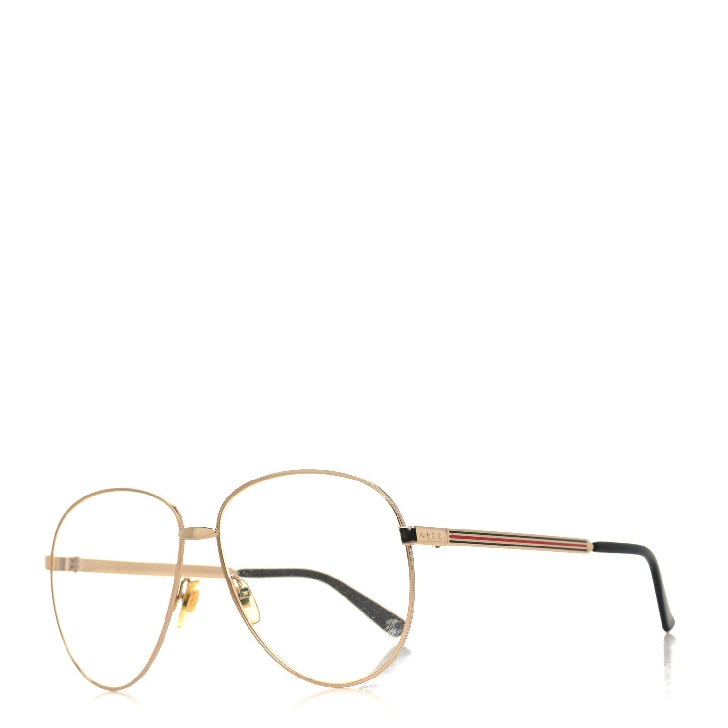 Gucci Aviator Eyeglasses GG0138S Gold Black 1 of 8