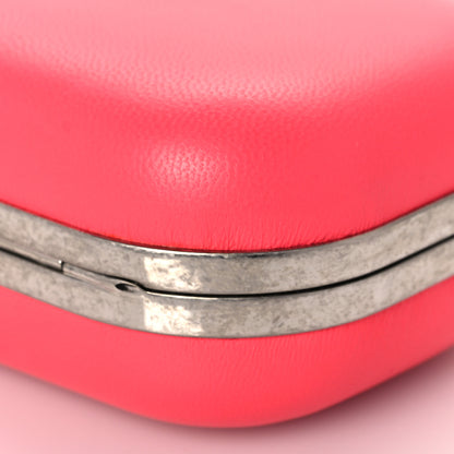 Alexander McQueen Nappa Skull Knuckle Box Clutch Geranio 6 of 11