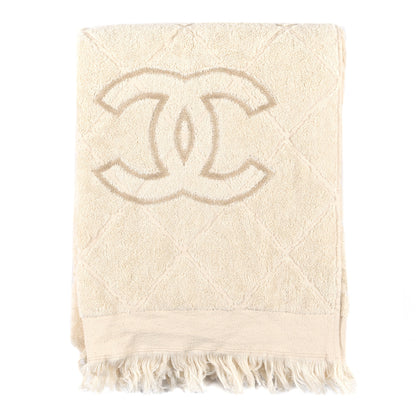 Chanel Terry Cotton CC Beach Tote Towel Set Ivory 14 of 19