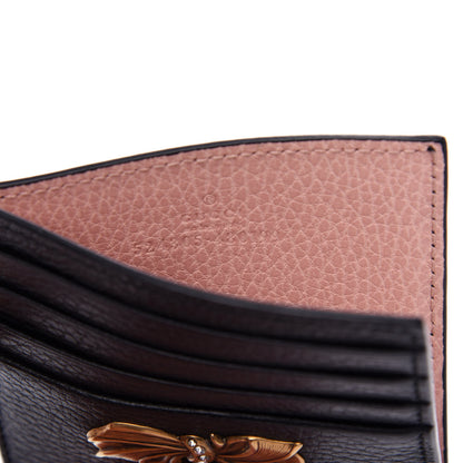 Gucci Calfskin GG Marmont Bow Card Holder Black 6 of 7