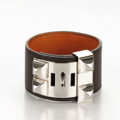 Hermes Chamonix Collier De Chien CDC Bracelet L Chocolate 3 of 6