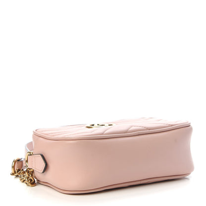 Gucci Calfskin Matelasse Mini GG Marmont Chain Shoulder Bag Perfect Pink 4 of 9