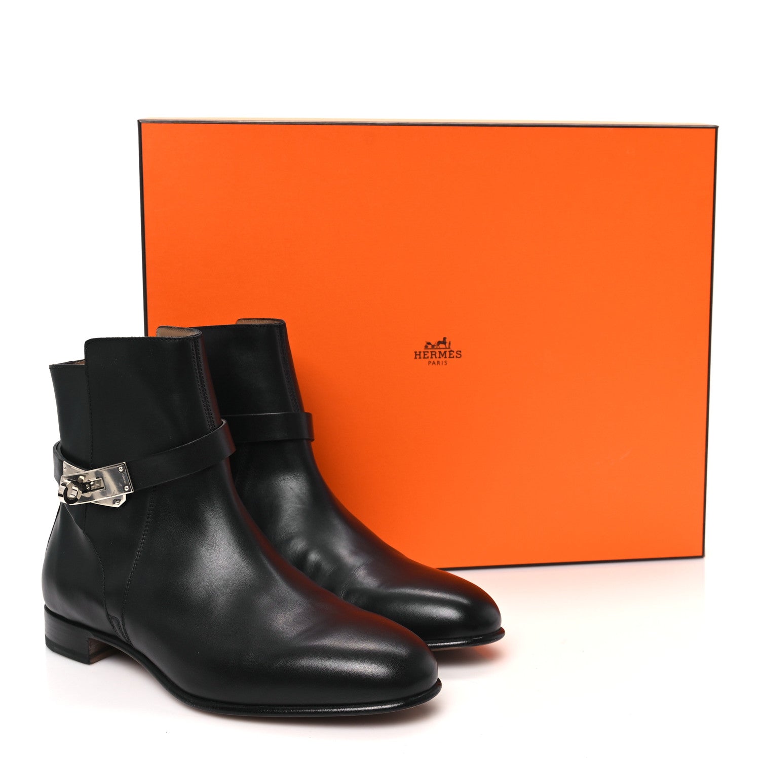 Hermes Calfskin Neo Ankle Boots 37 Black 10 of 10