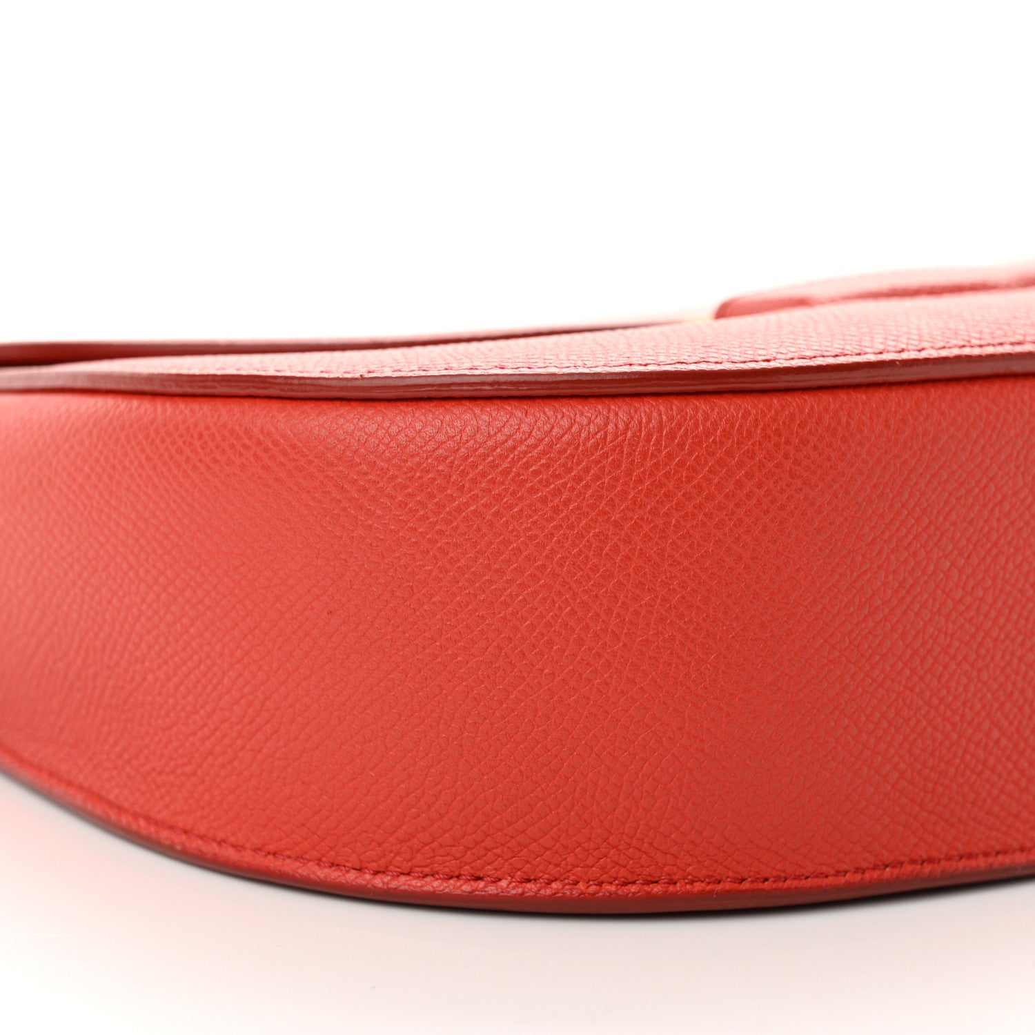 Celine Grained Calfskin Medium Trotteur Bright Red 9 of 12