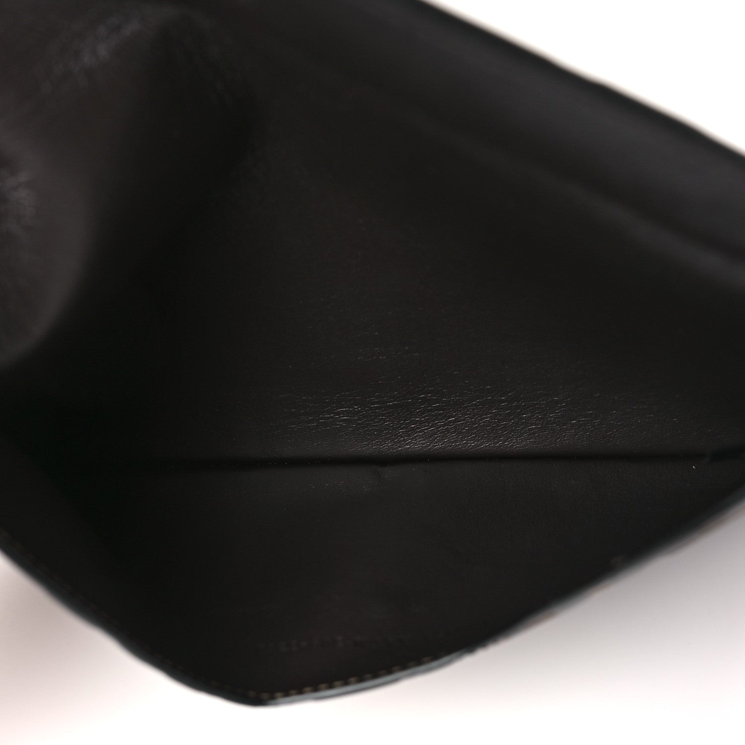 Fendi Vitello Soft F is Fendi Bi-Color FF 1974 Embossed Envelope Pouch Maya Black 5 of 11