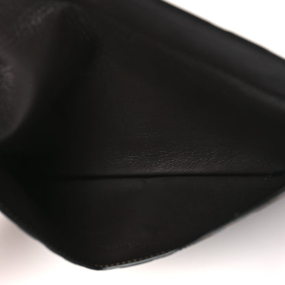 Fendi Vitello Soft F is Fendi Bi-Color FF 1974 Embossed Envelope Pouch Maya Black 5 of 11